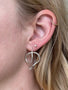 Load image into Gallery viewer, Sterling Silver Serpent Earrings w/ White Diamonds
