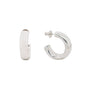 Load image into Gallery viewer, Elegance Rhodium Plated Silver Small Chunky Hoops
