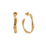 Load image into Gallery viewer, Elegance Gold Vermeil Bamboo Large Oval Hoops
