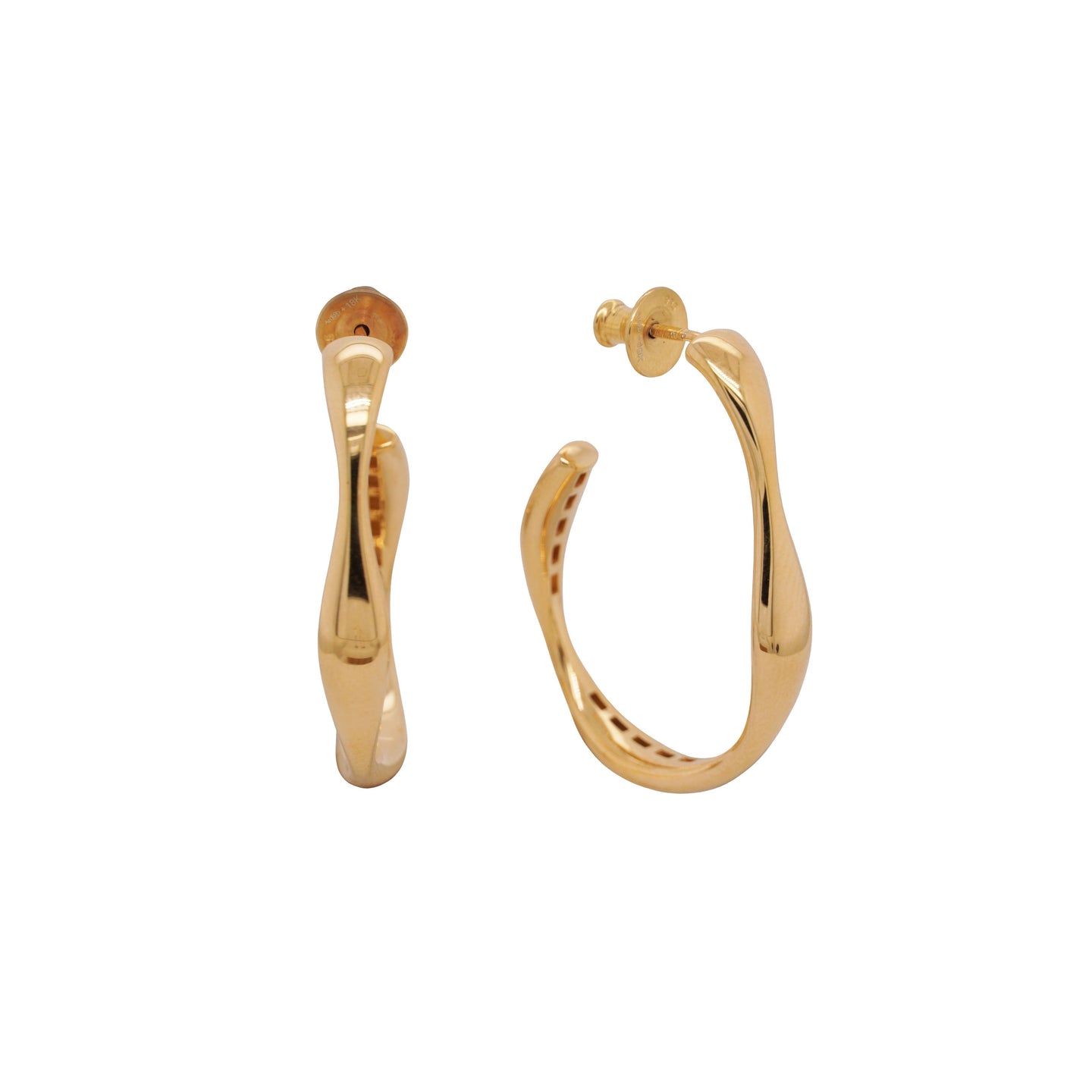 Elegance Gold Vermeil Bamboo Large Oval Hoops