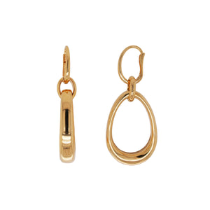 Gold Vermeil Elliptical Drop Elegance Earring