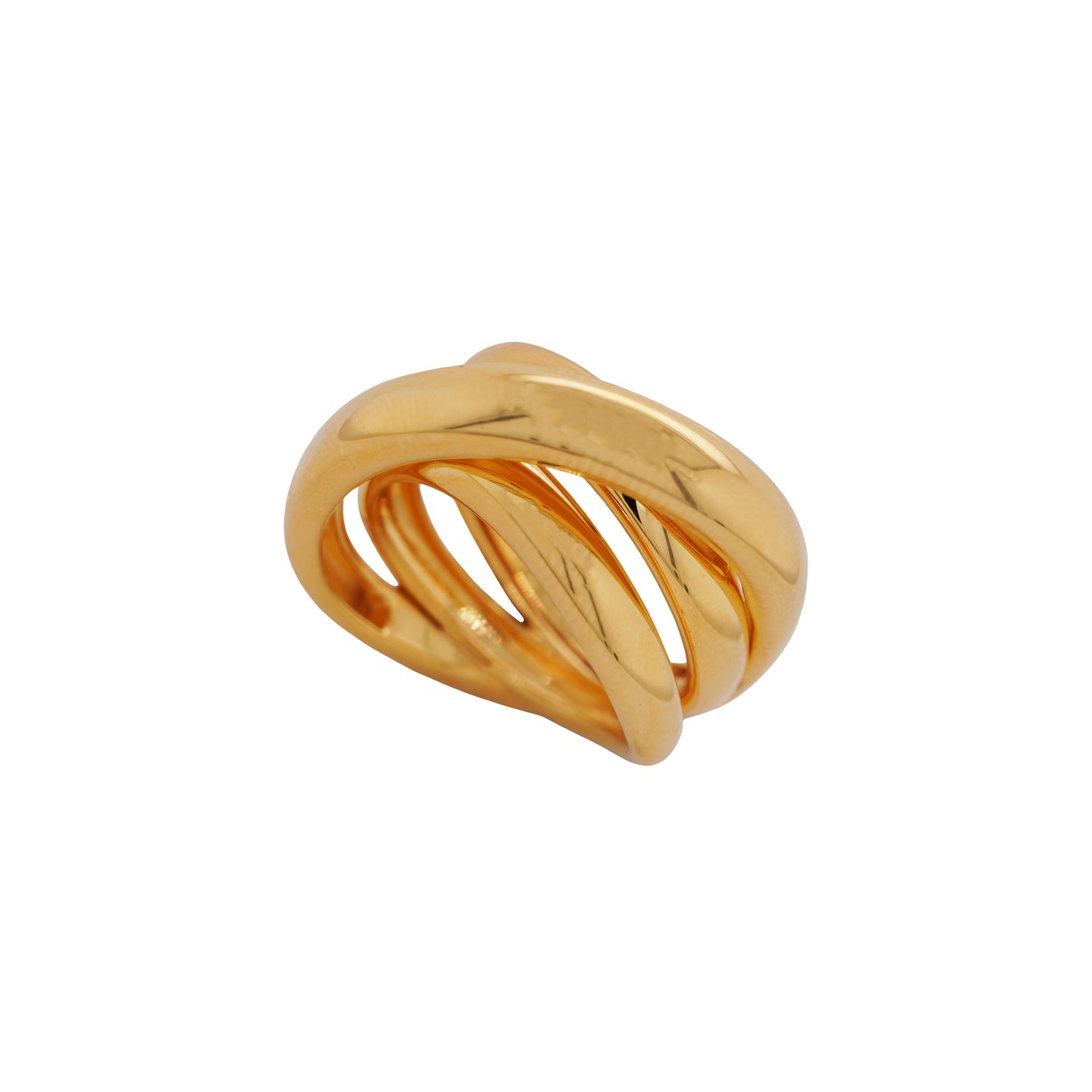 Gold Vermeil 3 Band Metallic Ring