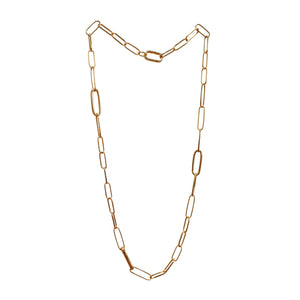 Gold Vermeil Timeless Long Oval Link Necklace