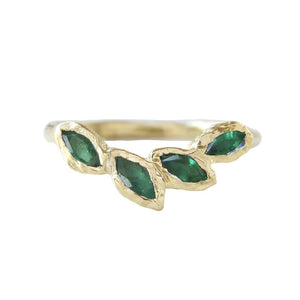 Petal Emerald Ring