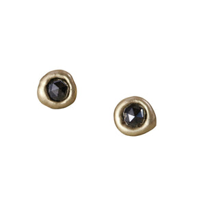 Rose Cut Black Diamond Portal Studs