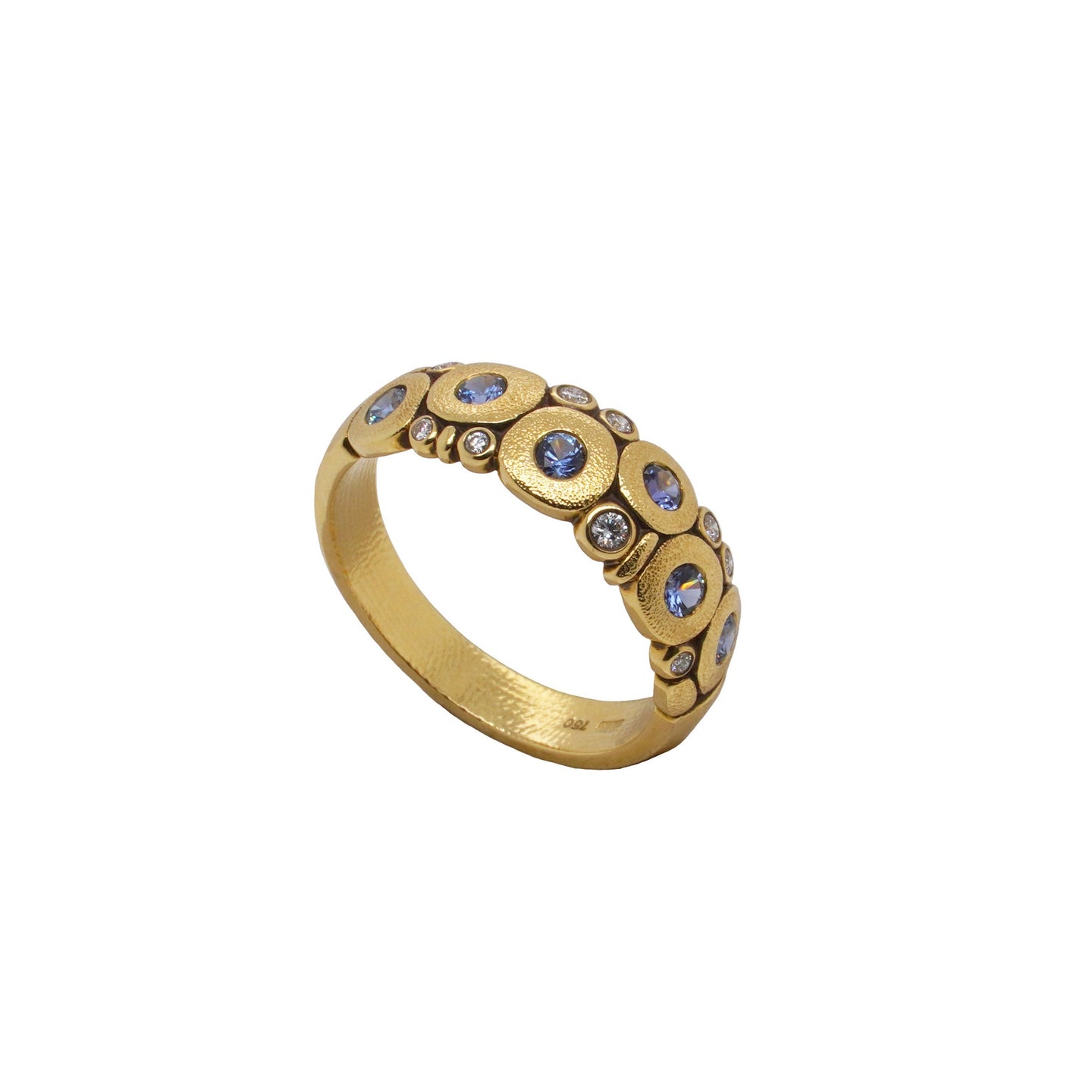 Yellow Gold Yogo Montana Sapphire Candy Band