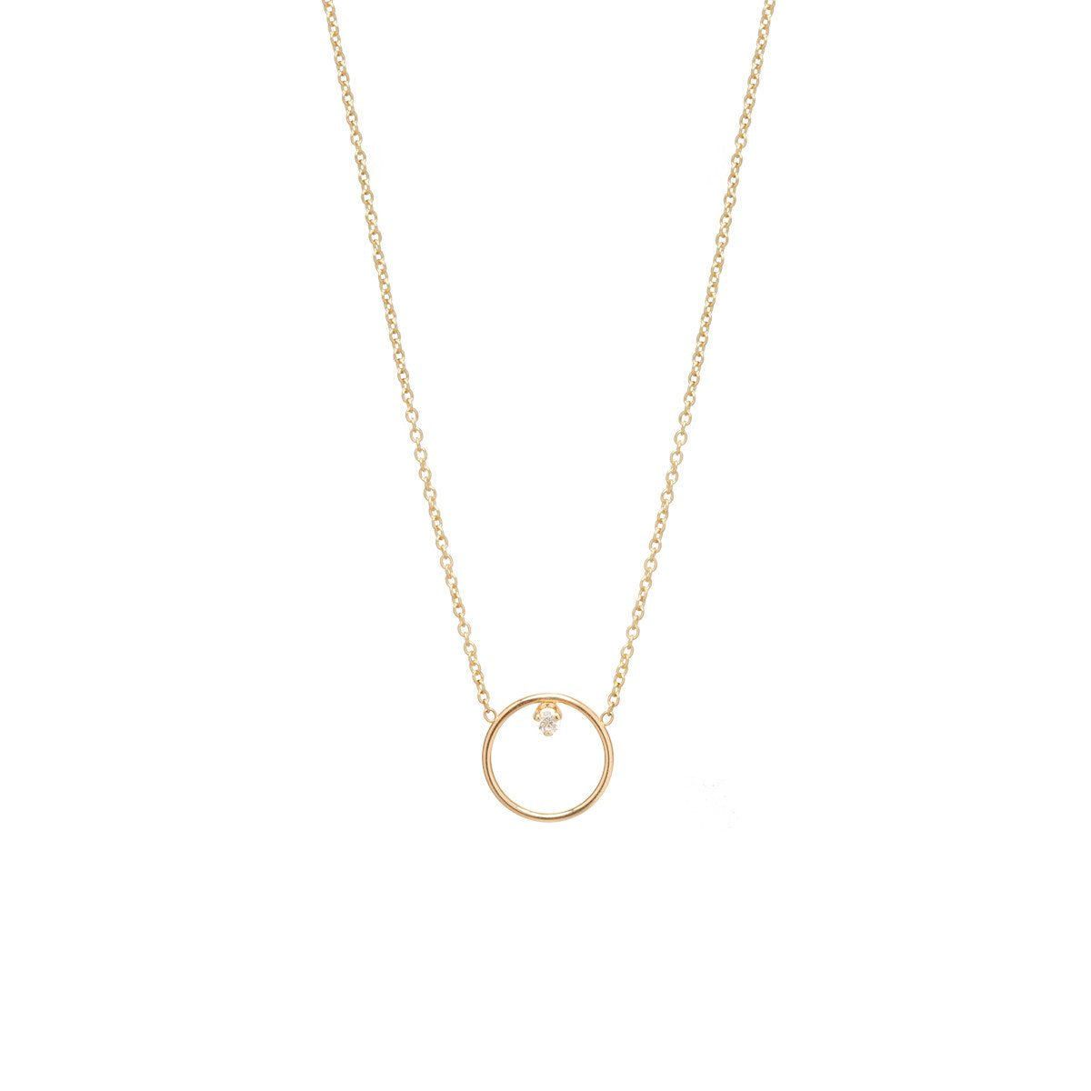 Circle Prong Diamond Necklace | Art + Soul Gallery