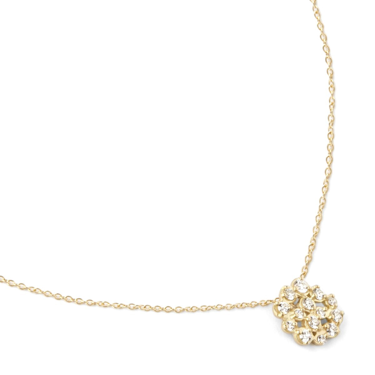 Medium Diamond Cluster Necklace