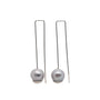 Load image into Gallery viewer, Balance Grey Pearl Long Drop Earrings
