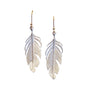 Load image into Gallery viewer, Large Feather Earrings in Sterling Silver
