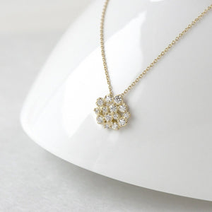 Medium Diamond Cluster Necklace