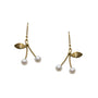 Load image into Gallery viewer, 18K Yellow Gold and Pearl Cherry Earrings
